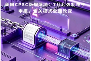 美国CPSC新规落地：7月起强制电子